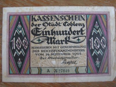 Лот: 17820816. Фото: 1. Германия 100 марок 1922 года... Германия и Австрия