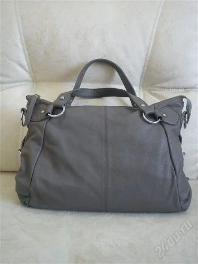 Лот: 1599271. Фото: 1. сумка кожа, серая. Сумки