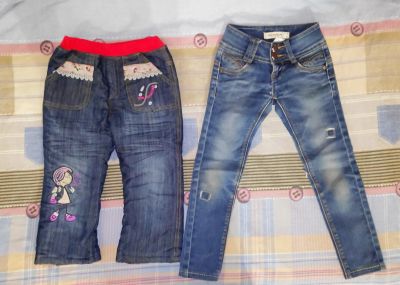 Лот: 19639450. Фото: 1. отличные джинсики , для маленькой... Брюки, шорты, джинсы