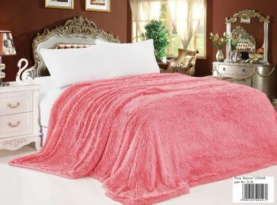 Лот: 9180447. Фото: 1. Плед меховой, размер евро 220... Пледы, покрывала