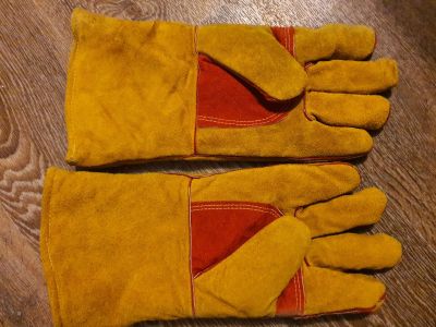 Лот: 25810502. Фото: 1. Краги сварщика спилковые. +🎁. Спецодежда, спецобувь