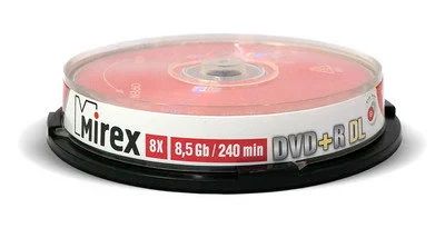 Лот: 11185322. Фото: 1. Диск DVD+R DL Mirex 8,5 GB, скорость... CD, DVD, BluRay