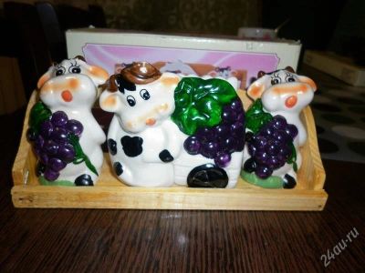 Лот: 2359020. Фото: 1. Столовый набор (перечница, солонка... Столовые приборы, ножи