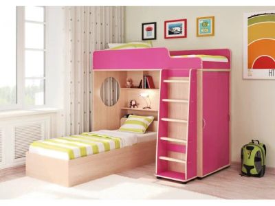Лот: 3306404. Фото: 1. Детская кровать-чердак Л-5. Цвет... Детские кровати и кроватки