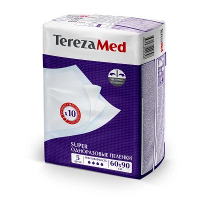 Лот: 25849921. Фото: 1. Терезамед пеленки супер 60х90см... Лекарства