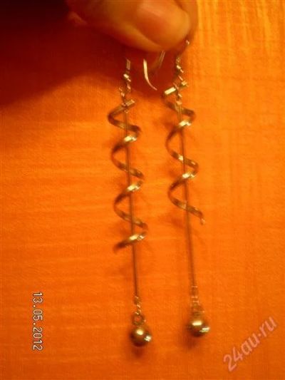 Лот: 1811984. Фото: 1. Серьги-бижутерия! С рубля!. Серьги, каффы