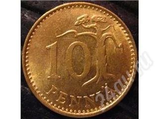 Лот: 371536. Фото: 1. 10 пенни 1981 (Финляндия). Европа