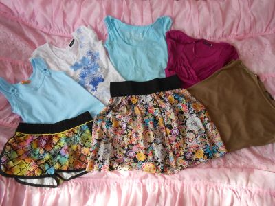 Лот: 4471998. Фото: 1. 5 маек, шорты, кофта и 2юбки... Футболки, топы и майки