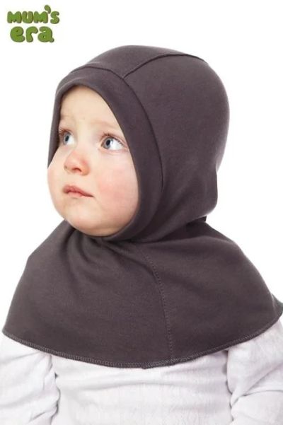 Лот: 4036760. Фото: 1. Шлем трикотажный серый 100% хлопок... Головные уборы