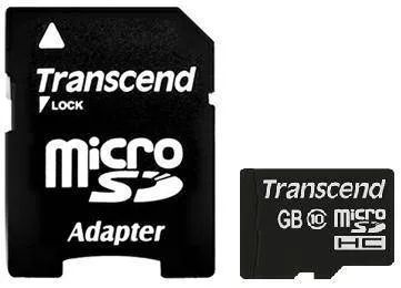 Лот: 19296852. Фото: 1. Карта памяти microSD HC 4 GB Transcend... Карты памяти