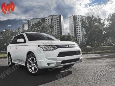 Лот: 6596479. Фото: 1. Накладка на передний бампер, Mitsubishi... Детали тюнинга