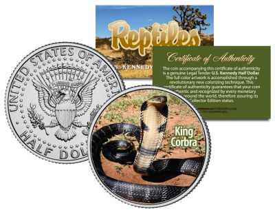 Лот: 10305374. Фото: 1. 50 центов США Королевская кобра... Америка