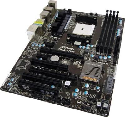Лот: 7515051. Фото: 1. asrock fm2a75 pro4 Socket FM2. Материнские платы