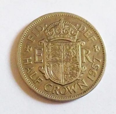 Лот: 21546732. Фото: 1. Великобритания 1/2 кроны 1957. Великобритания и острова