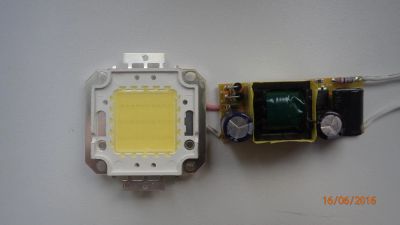Лот: 7760243. Фото: 1. Светодиод мощный + Драйвер (изолированный... Светодиоды
