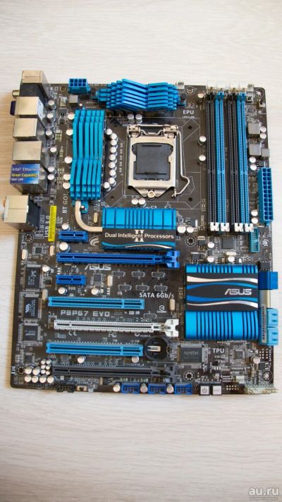 Лот: 12829412. Фото: 1. Материнска плата ASUS p8p67 evo. Материнские платы