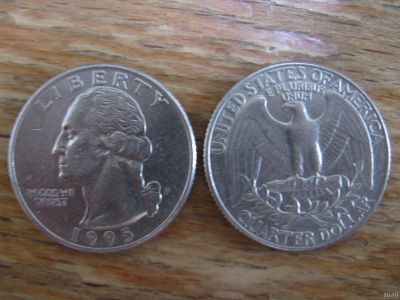 Лот: 15078313. Фото: 1. США 25 центов 1995 года. Америка