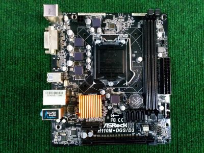Лот: 10946117. Фото: 1. Материнская плата ASRock H110M-DGS... Материнские платы