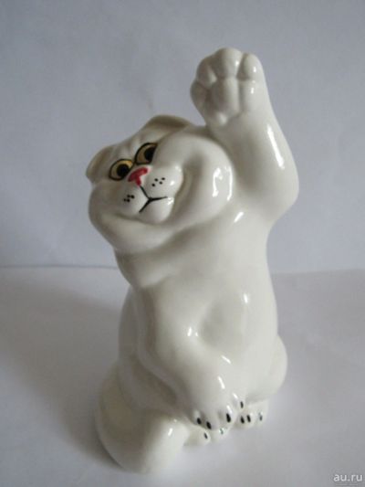 Лот: 16695684. Фото: 1. кот Scottish Fold ,авторская керамика... Скульптуры