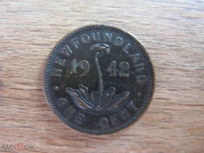 Лот: 20906187. Фото: 1. Ньюфаундленд 1 цент 1942 года... Великобритания и острова