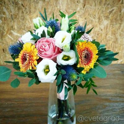 Лот: 6793869. Фото: 1. Свадебный букет №128 Доставка... Свежие цветы