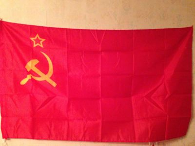 Лот: 7062926. Фото: 1. Флаг СССР 90 х 135см. Флаги, гербы