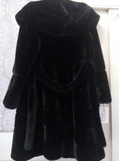Лот: 19631247. Фото: 1. Эко-шуба красотка чёрная шиншилла... Верхняя одежда