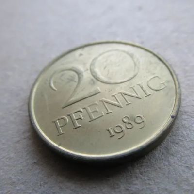 Лот: 20869434. Фото: 1. Монета 20 пфенниг ГДР Восточная... Германия и Австрия