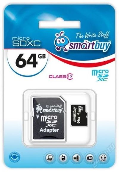 Лот: 3898434. Фото: 1. Карта памяти MicroSD SDXC SmartBuy... Карты памяти