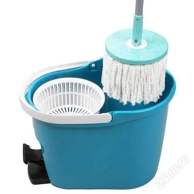 Лот: 2951231. Фото: 1. Швабра с отжимом и ведром Спин... Другое (хозтовары)