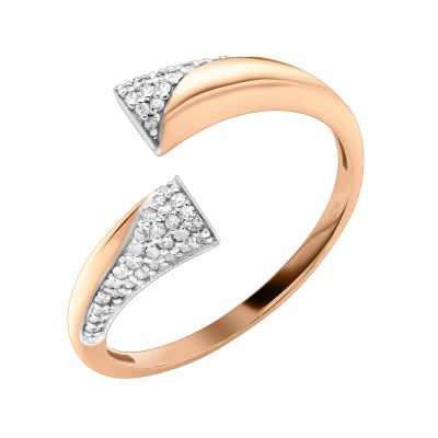 Лот: 23823191. Фото: 1. Золотое кольцо с бриллиантами... Кольца, перстни