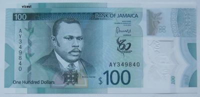 Лот: 21250294. Фото: 1. Ямайка 100 долларов 2022. 60 лет... Америка