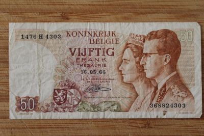 Лот: 21324473. Фото: 1. Бельгия 50 франков 1966 года. Европа