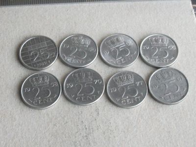 Лот: 17906964. Фото: 1. Монета 25 цент Нидерланды 1958... Европа