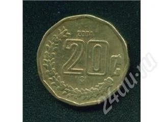 Лот: 469796. Фото: 1. Мексика 20 сентаво 2004. Америка