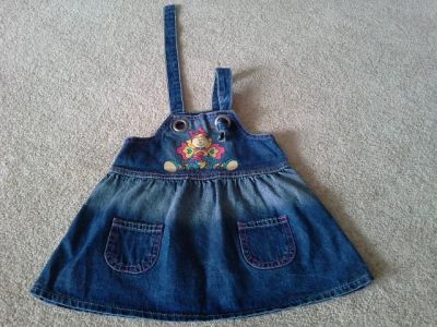 Лот: 4385754. Фото: 1. Сарафан джинсовый, р. 86. Платья, сарафаны