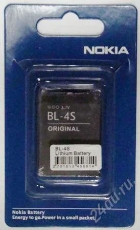 Лот: 1706364. Фото: 1. Аккумулятор Nokia BL-4S 3600S... Аккумуляторы