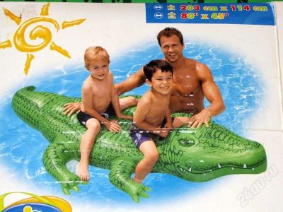 Лот: 417015. Фото: 1. Надувной крокодил для плавания... Дайвинг, подводная охота