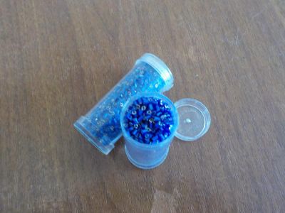 Лот: 7365974. Фото: 1. Бисер: ярко-синяя рубка. Бисероплетение