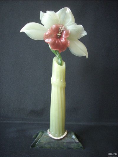Лот: 13072770. Фото: 1. Нефритовая орхидея. Скульптуры