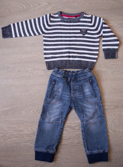 Лот: 15559511. Фото: 1. Комплект для мальчика джинсы и... Брюки, шорты, джинсы