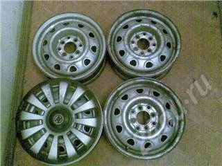 Лот: 397790. Фото: 1. диски на 14 (дешево!!!)+колпаки. Шины