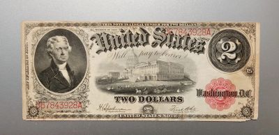 Лот: 15822815. Фото: 1. 2 доллара 1917 год. Состояние... Америка