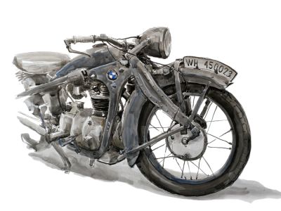 Лот: 6913901. Фото: 1. рисунок мотоцикла BMW R4. Картины, рисунки