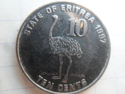 Лот: 21214390. Фото: 1. Эритрея 10 центов 1997. Африка