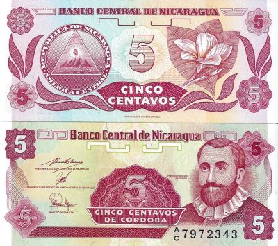 Лот: 20043504. Фото: 1. 5 сентаво 1956 - 2001год . Никарагуа... Америка