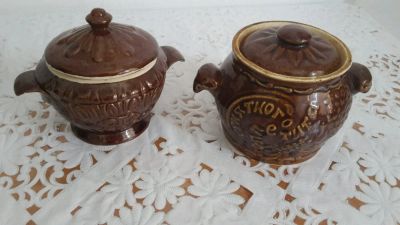 Лот: 10057422. Фото: 1. Горшочки глинянные. Жаровни, казаны