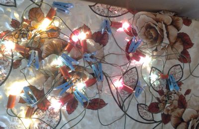 Лот: 13481011. Фото: 1. Винтажная ёлочная гирлянда капелька... Гирлянды, шарики, новогодние аксессуары