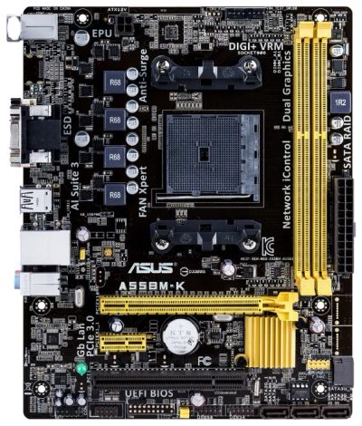 Лот: 5713311. Фото: 1. Материнская плата ASUS A55BM-K... Материнские платы