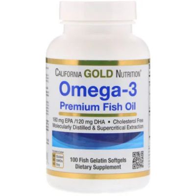 Лот: 16067995. Фото: 1. Omega 3 premium fish oil, 100кап... Спортивное питание, витамины